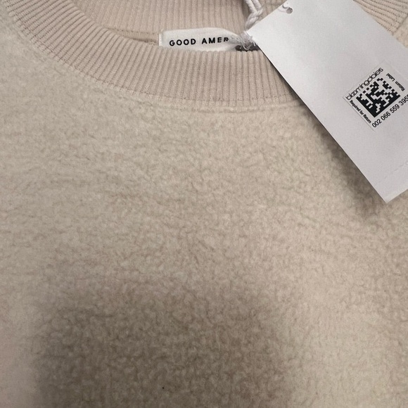 NWT-GOOD AMERICAN-SHERPA FLEECE CREW - Picture 1 of 3